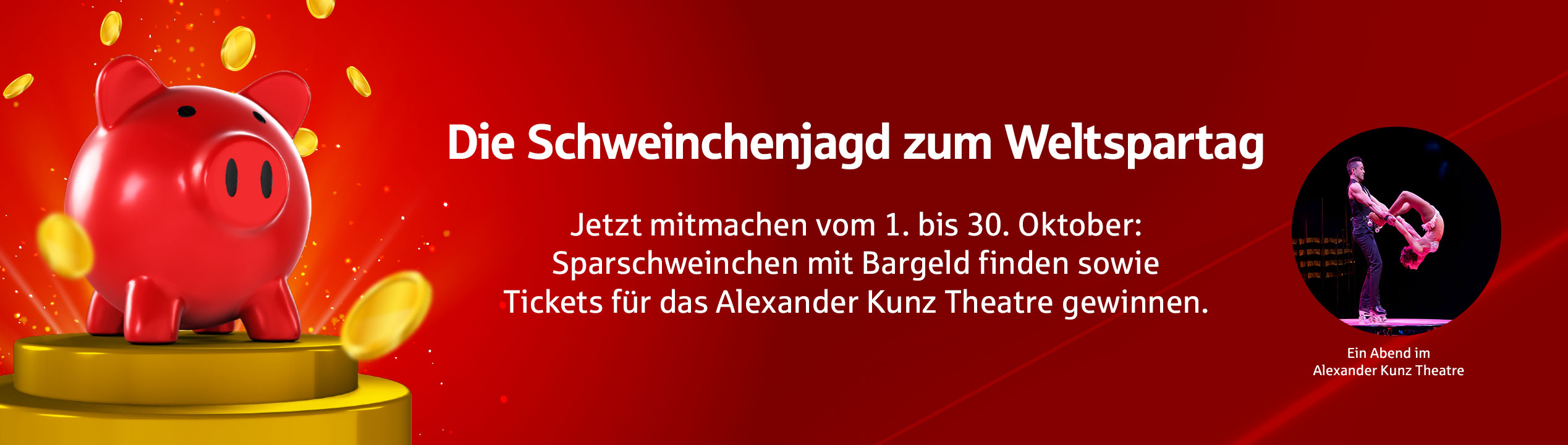 Weltspartag mit Schweinchenjagd 2025 im Saarland